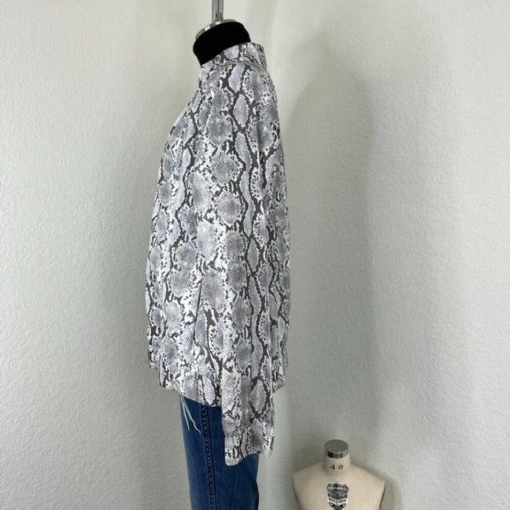 Joe Fresh Python Snake Print Wind Breaker Bomber … - image 5